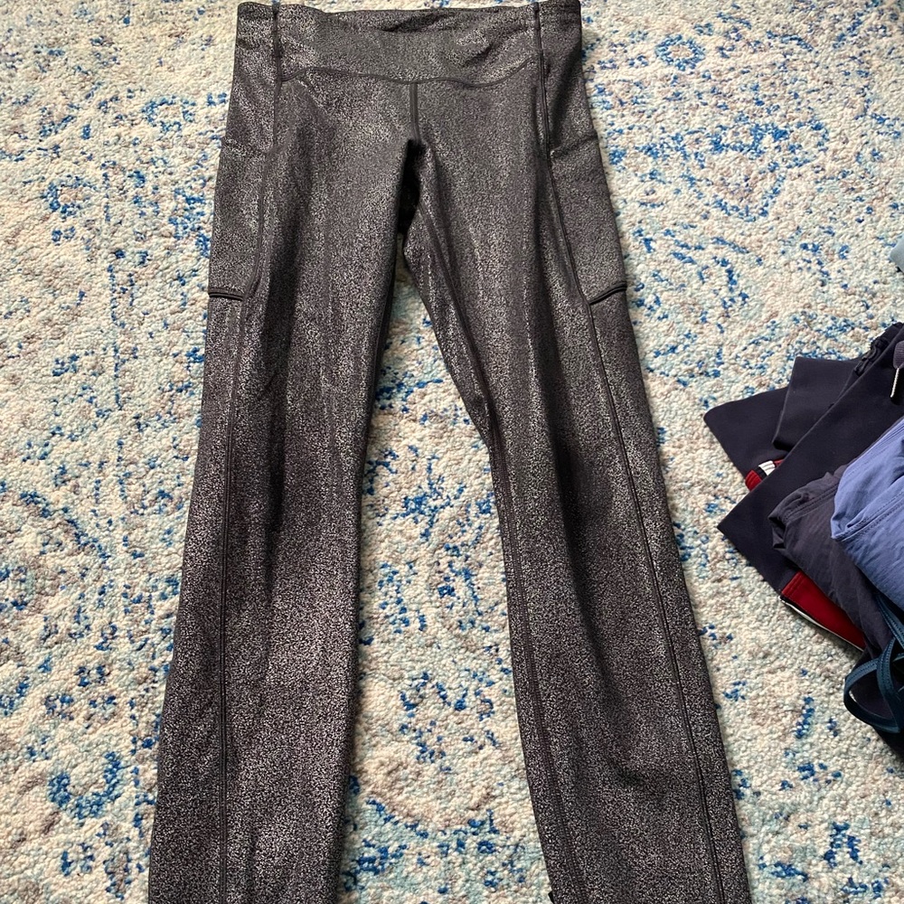 Lululemon metallic leggings